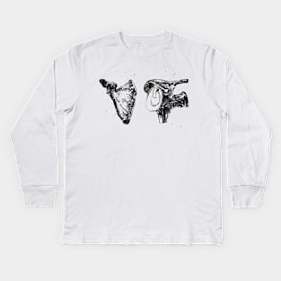 Scapula and Clavicle Kids Long Sleeve T-Shirt